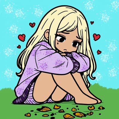 a girl after a breakup