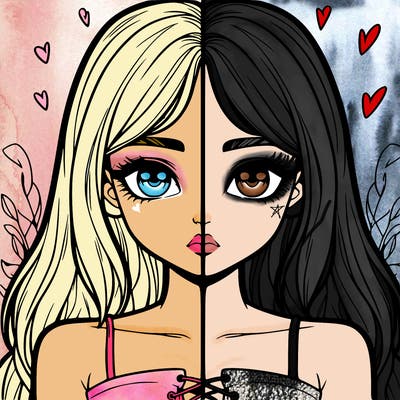 realistic girl split