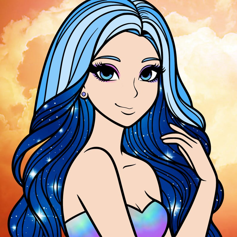 beautiful woman with long hair