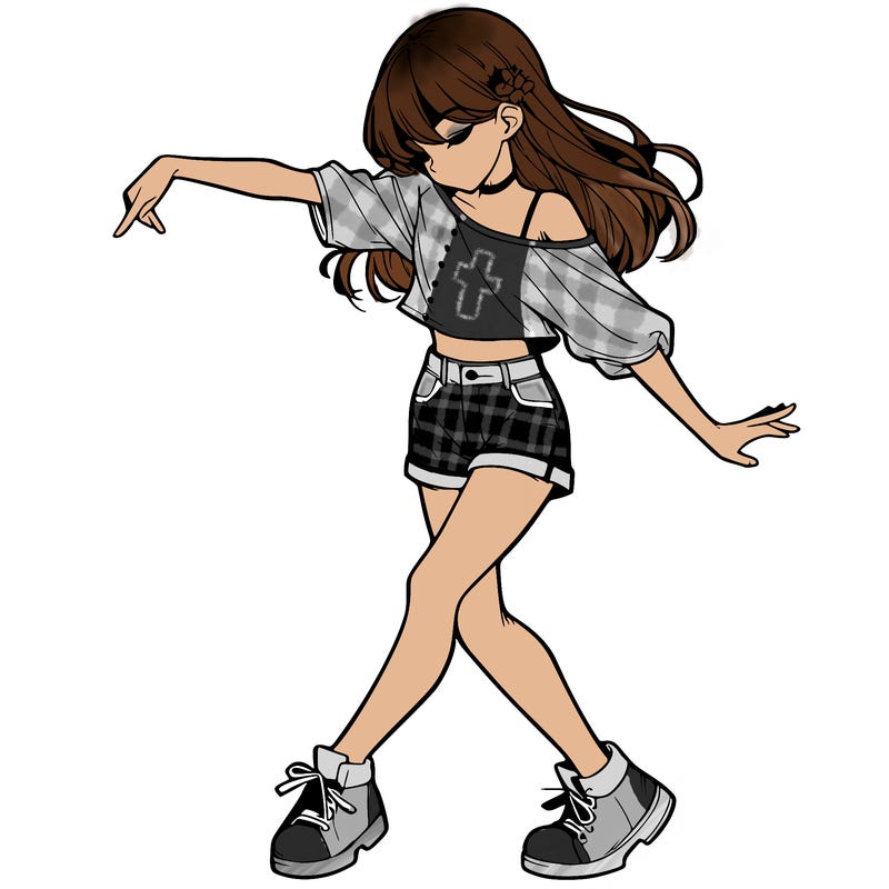 realistic girl danceing