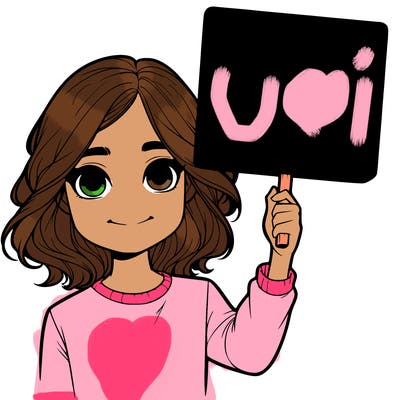 realistic girl holding up a sign