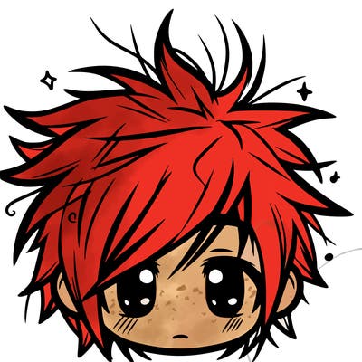 messy hair sharp eyes