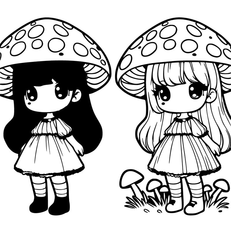 realistic mushroom girl