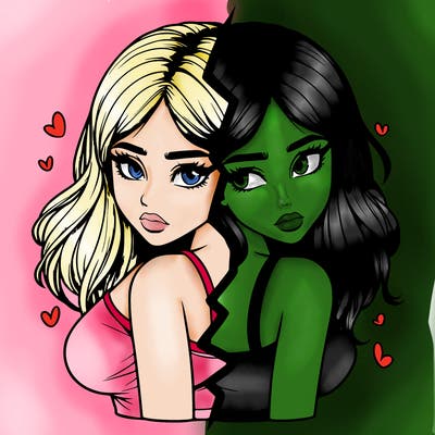 realistic girl split