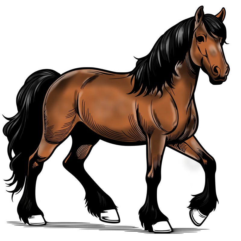 realistic horse