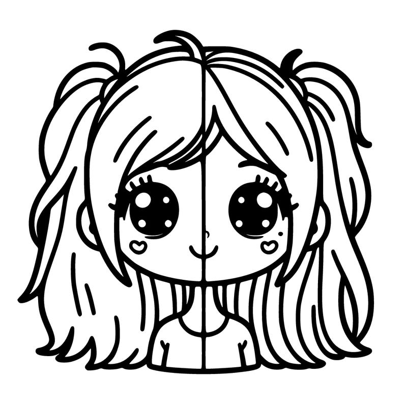 girl with split hair