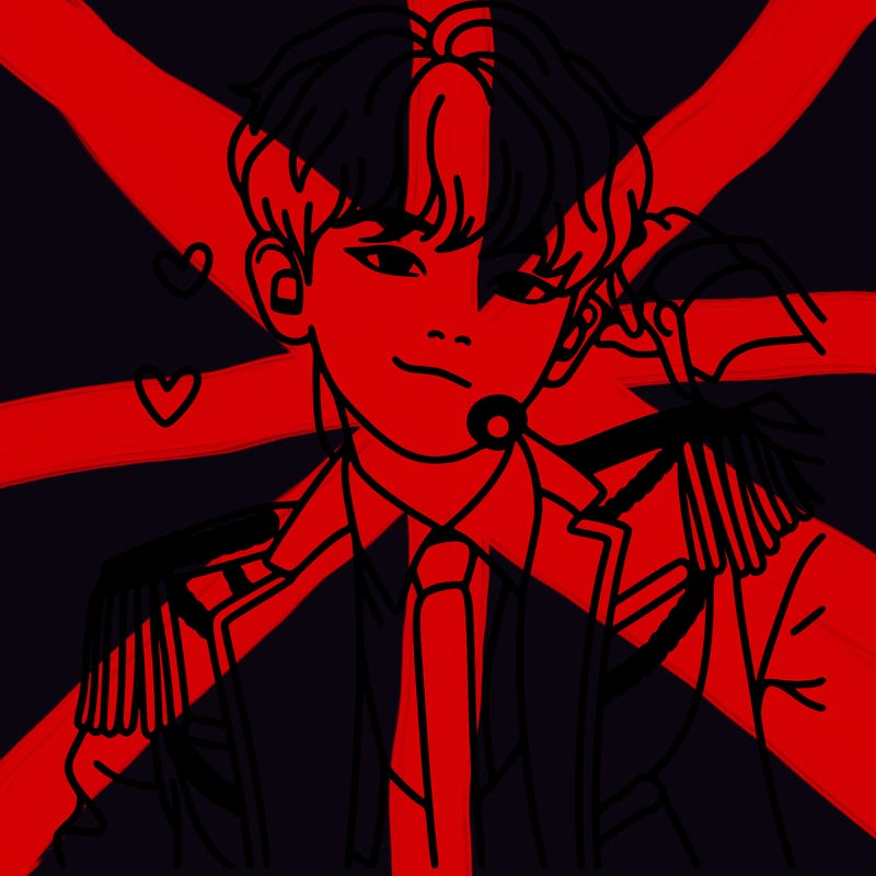 k-pop boy in performance outfit