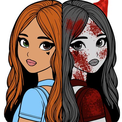 realistic girl split