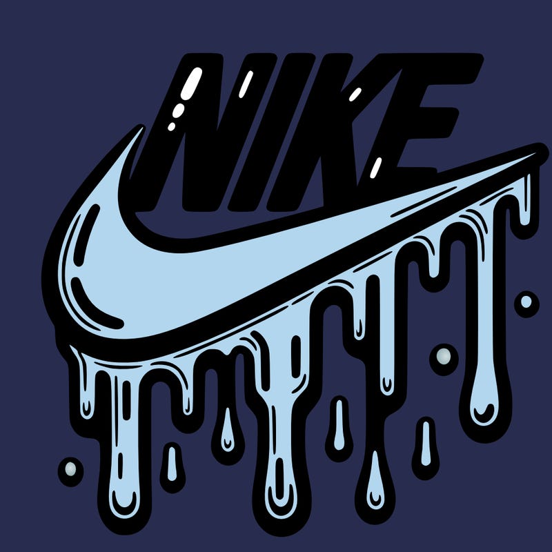 dripping nike logo