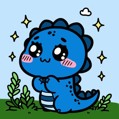 little kawaii dinosaur