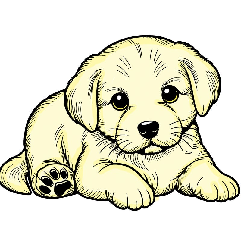 a cute realistic puppy