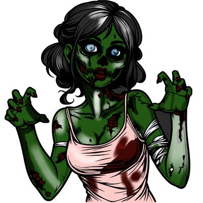 realistic zombie girl