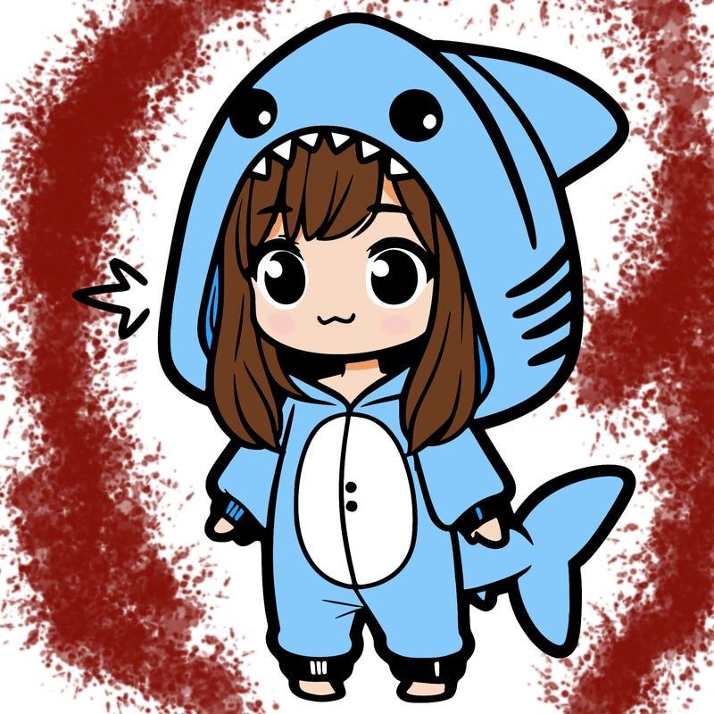 girl in shark onesie