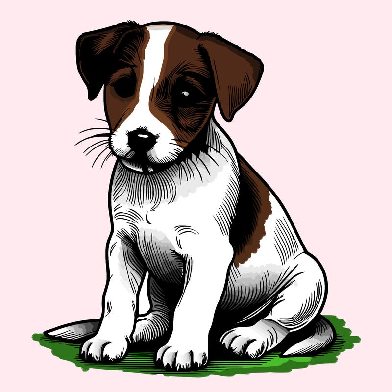 realistic jack russel puppy