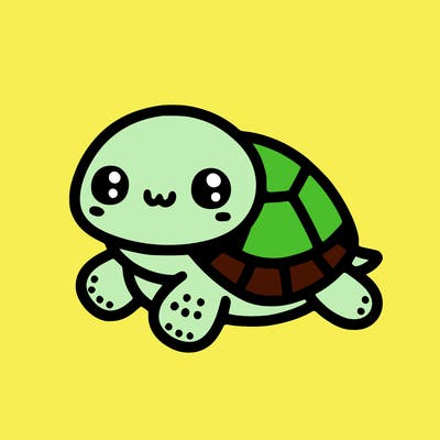 cute simple little turtle