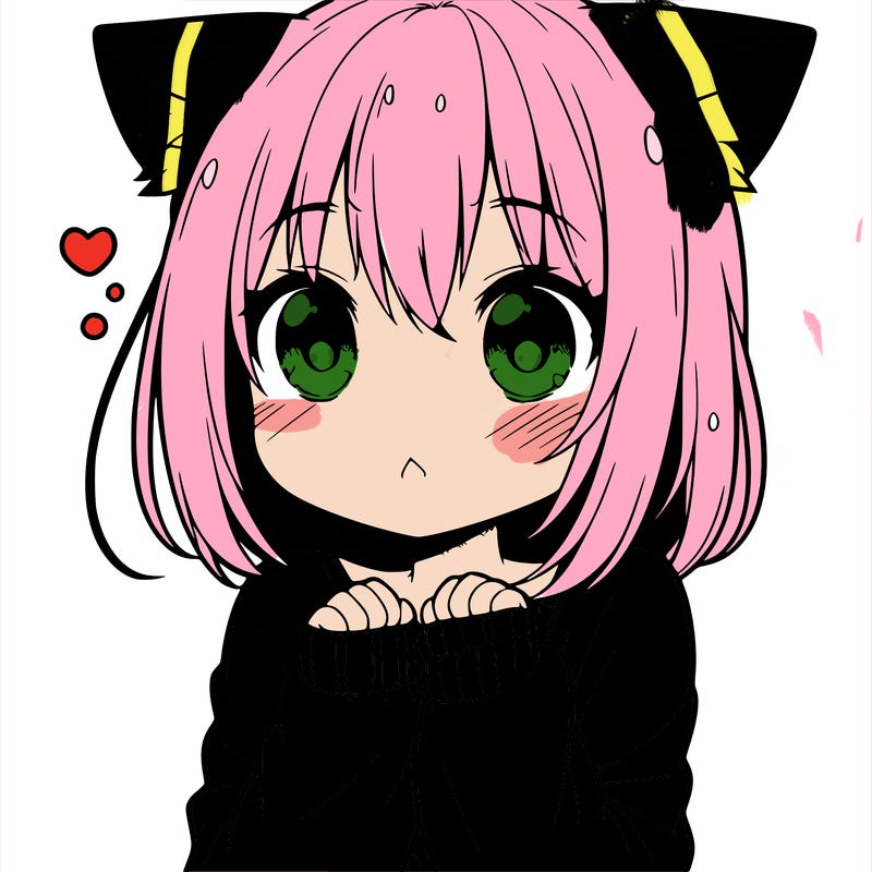 shy anime catgirl
