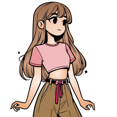 girl in a cute crop top