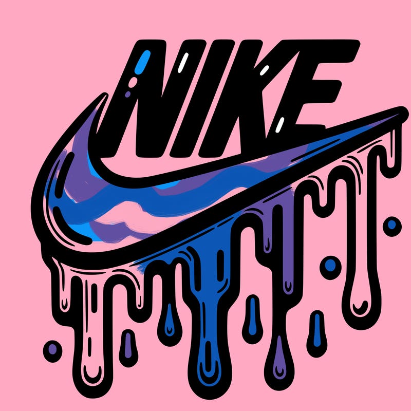 dripping nike logo