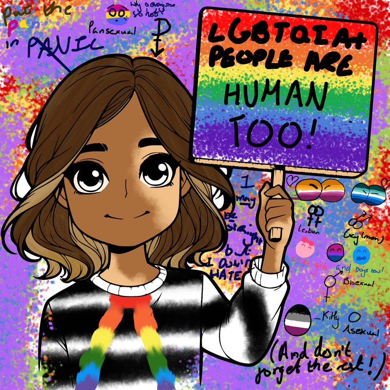 realistic girl holding up a sign