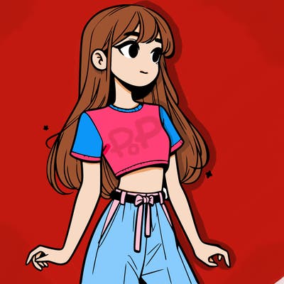 girl in a cute crop top