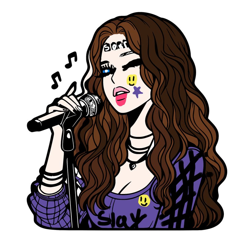 realistic female singer