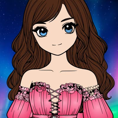 realistic girl wearing dress close up