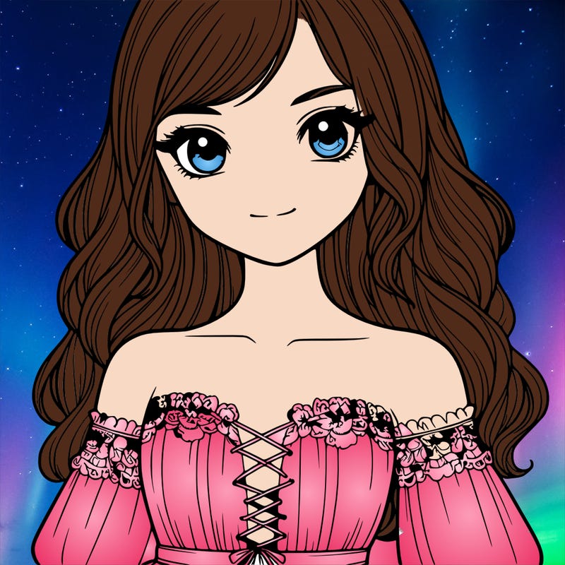 realistic girl wearing dress close up