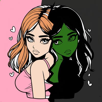 realistic girl split