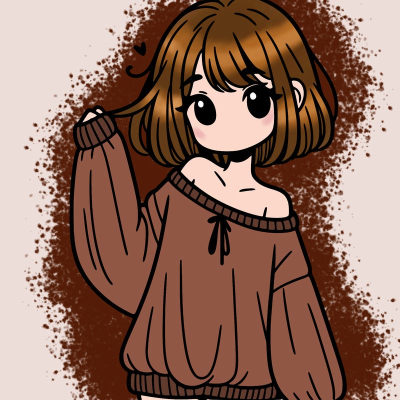 girl in baggy sweater hanging off her shoulder