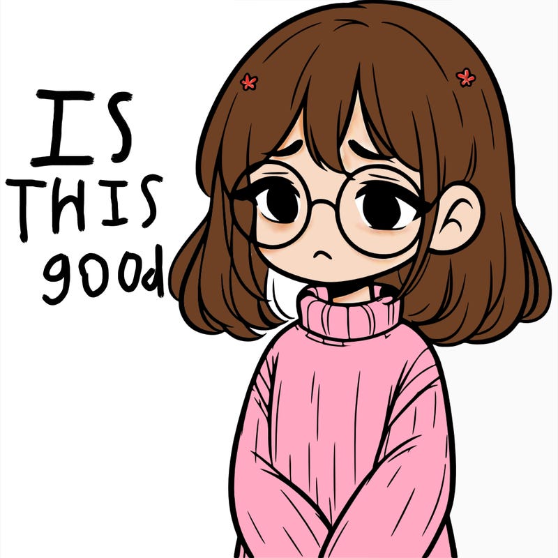sad girl with glasses in a sweater