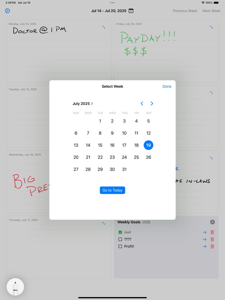 Digital Weekly Planner - Productivity App | MWM