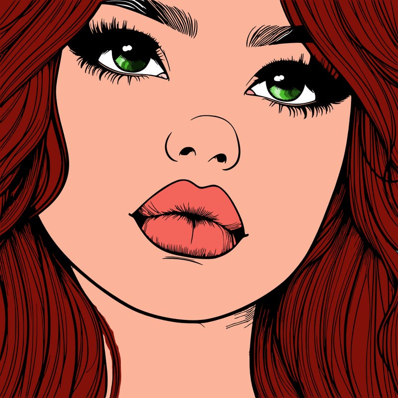 really realistic girl with lips