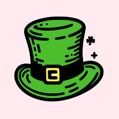 st patrick hat with thin lines