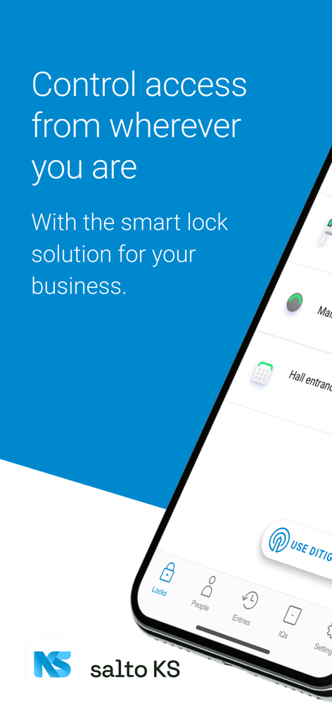 Salto KS - Salto KS mobile app interface showing remote access control for business smart locks