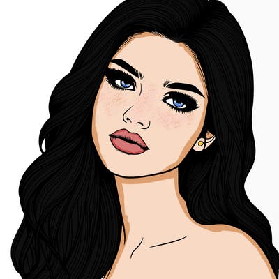 realistic girl model beautiful