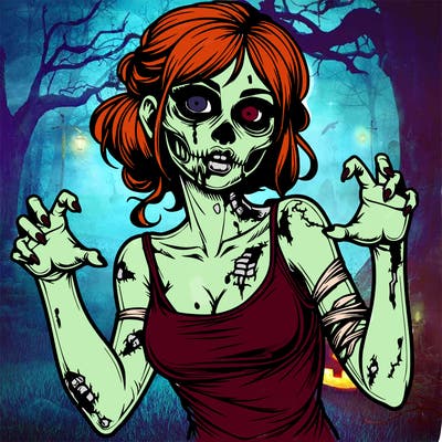 realistic zombie girl