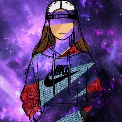 realistic girl wearing a backwards hat, a hoodie, and nikes