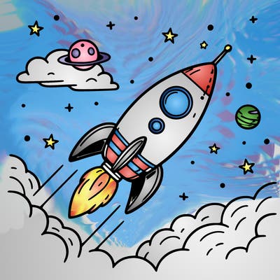 rocket in space