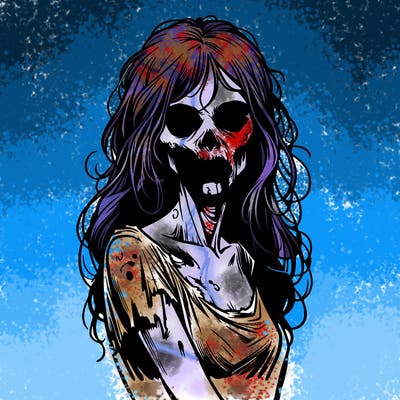 creepy realistic zombie girl