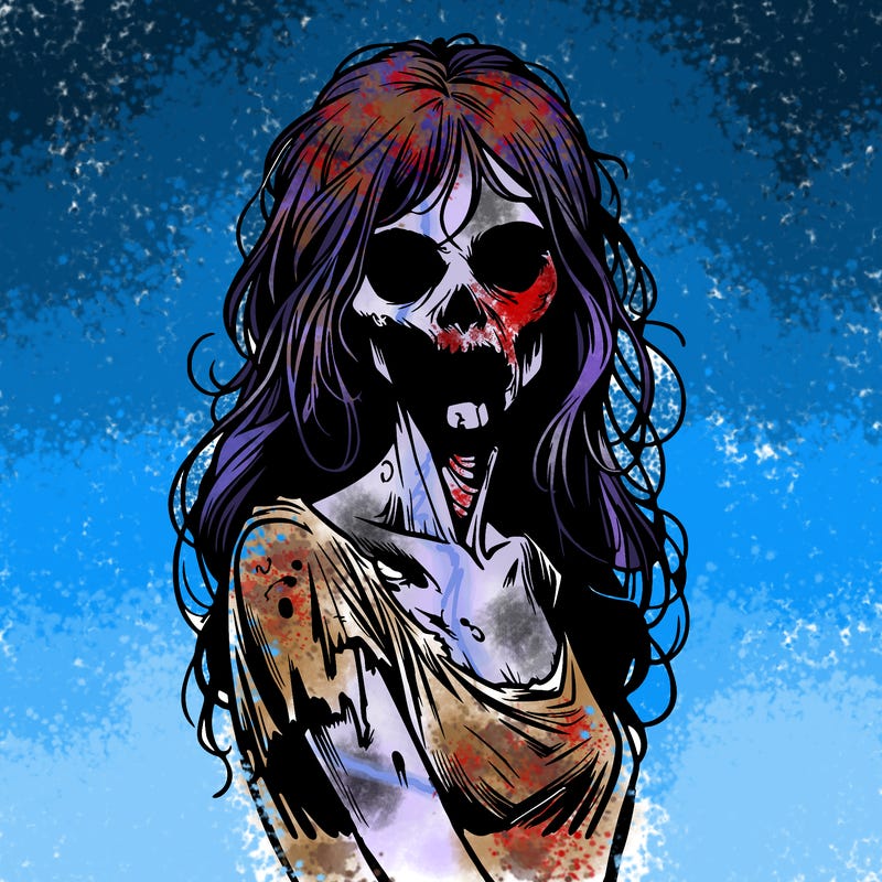 creepy realistic zombie girl