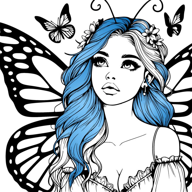 butterfly fairy realistic girl