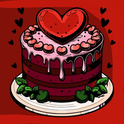 realistic heart cake