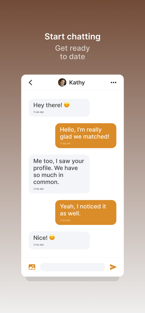 Cowboy Dating Service App - A messaging interface showing a chat between two people on the Cowboy Dating Service app.