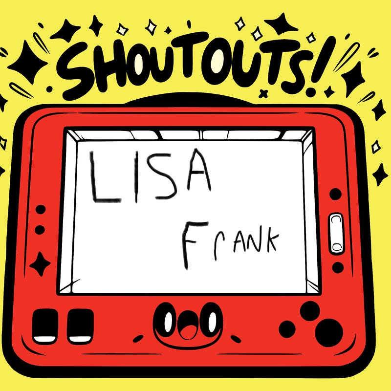 blank canvas that says above it shoutouts