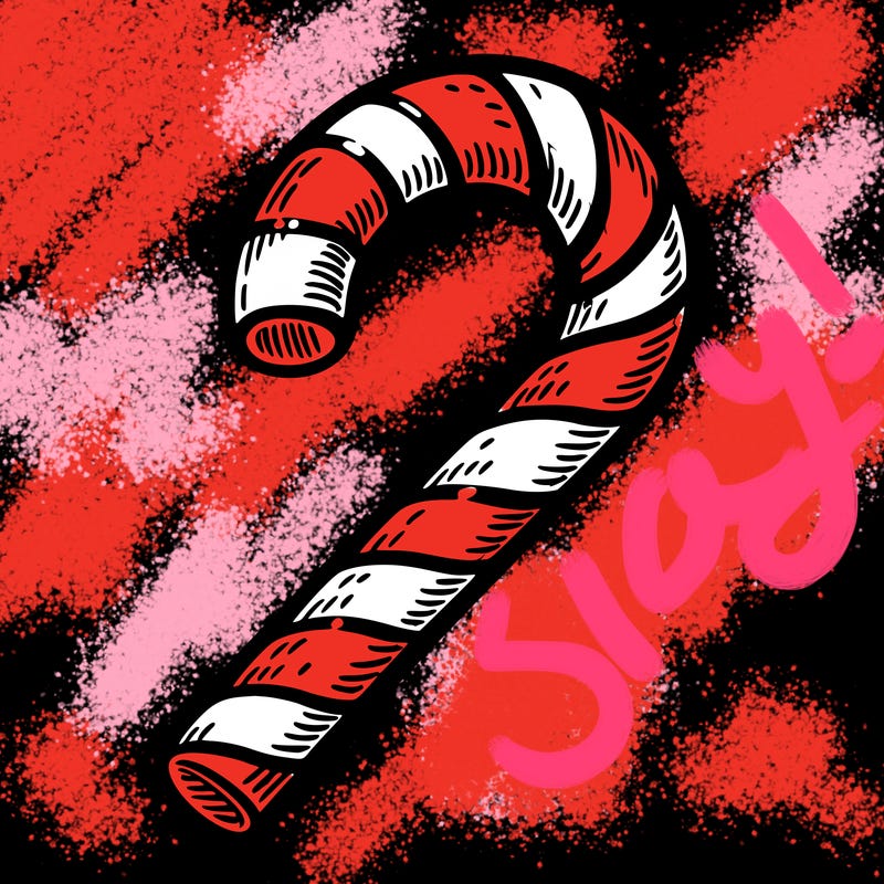 a traditional candy cane coloring page