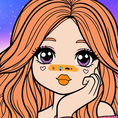 a cute teenage girl with lips