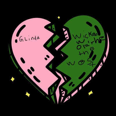 split in half heart