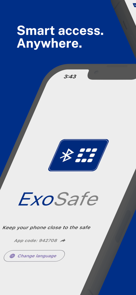 ExoSafe - Interfaz de la aplicación móvil ExoSafe para la gestión de cajas fuertes inteligentes mediante tecnología Bluetooth
