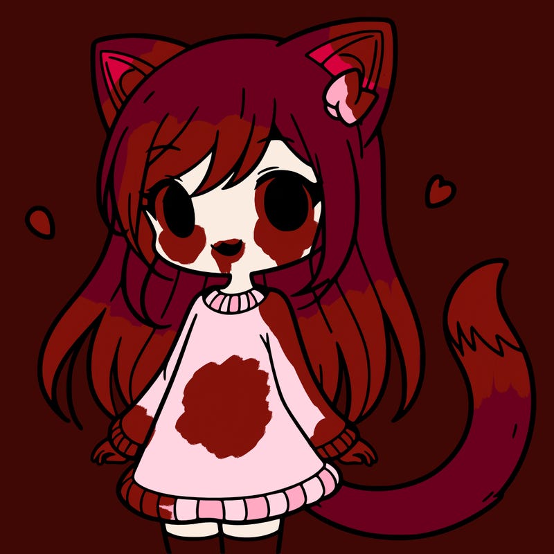 girl with cat ears and tail