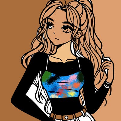 girl in crop top